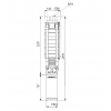 Габариты скважинного насоса Grundfos SP 30-20