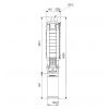 Габариты скважинного насоса Grundfos SP 30-35