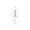 Габариты скважинного насоса Grundfos SP 9-8NE