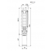Габариты скважинного насоса Grundfos SP 17-5