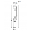 Габариты скважинного насоса Grundfos SP 17-14N