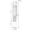 Габариты скважинного насоса Grundfos SP 17-15N