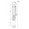 Габариты скважинного насоса Grundfos SP 17-36