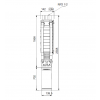 Габариты скважинного насоса Grundfos SP 17-26N
