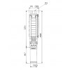 Габариты скважинного насоса Grundfos SP 17-51N