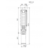 Габариты скважинного насоса Grundfos SP 17-8