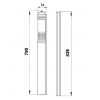 Габариты скважинного насоса Grundfos SQE 5-35 NE