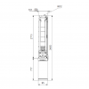 Габариты скважинного насоса Grundfos SP 11-33