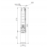 Габариты скважинного насоса Grundfos SP 11-33