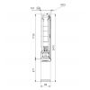 Габариты скважинного насоса Grundfos SP 14-20