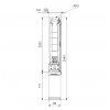 Габариты скважинного насоса Grundfos SP 14-27