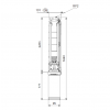 Габариты скважинного насоса Grundfos SP 14-27