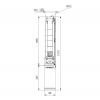 Габариты скважинного насоса Grundfos SP 14-6