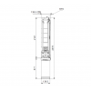 Габариты скважинного насоса Grundfos SP 9-36