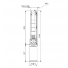 Габариты скважинного насоса Grundfos SP 9-44