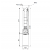 Габариты скважинного насоса Grundfos SP 9-48
