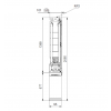 Габариты скважинного насоса Grundfos SP 9-23