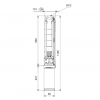 Габариты скважинного насоса Grundfos SP 9-13