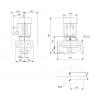 Габариты центробежного насоса Grundfos TP 65-180/2 BQBE