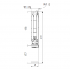 Габариты скважинного насоса Grundfos SP 7-31