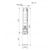 Габариты скважинного насоса Grundfos SP 7-37