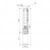 Габариты скважинного насоса Grundfos SP 7-86