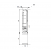 Габариты скважинного насоса Grundfos SP 9-10