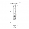 Габариты скважинного насоса Grundfos SP 9-11