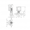Габариты центробежного насоса Grundfos TPE3 32-150 BQQE