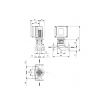 Габариты центробежного насоса Grundfos TPE3 50-150 BQBE