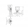 Габариты центробежного насоса Grundfos TPE3 50-200 BQBE
