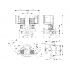 Габариты центробежного сдвоенного насоса Grundfos TPE3 D 40-150 BQQE