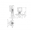 Габариты центробежного насоса Grundfos TPE3 32-150 BQBE