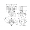 Габариты центробежного сдвоенного насоса Grundfos TPE3 D 40-200 BQBE