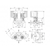 Габариты центробежного сдвоенного насоса Grundfos TPE3 D 40-240 BQQE