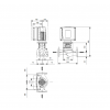 Габариты центробежного насоса Grundfos TPE3 32-180 BQQE