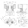 Габариты центробежного сдвоенного насоса Grundfos TPE3 D 50-180 BQQE
