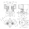  Габариты центробежного сдвоенного насоса Grundfos TPE3 D 80-150 BQBE