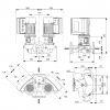 Габариты центробежного сдвоенного насоса Grundfos TPE3 D 100-40 BQQE