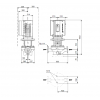 Габариты центробежного насоса Grundfos TPE 150-200/4-S BQQE