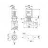 Габариты центробежного насоса Grundfos TPE 125-300/4 BAQE