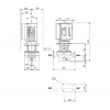 Габариты центробежного насоса Grundfos TPE 150-220/4-S BQQE