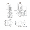 Габариты центробежного насоса Grundfos TPE 150-260/4-S BAQE