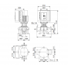 Габариты центробежного насоса Grundfos TPE 200-150/4-S BQQE