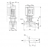 Габариты центробежного насоса Grundfos TPE 50-360/2 BQQE