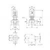 Габариты центробежного насоса Grundfos TPE 125-80/4-S BQQE