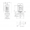 Габариты центробежного насоса Grundfos TPE 65-410/2-S BQQE