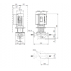 Габариты центробежного насоса Grundfos TPE 80-180/2-S BQQE