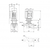 Габариты центробежного насоса Grundfos TPE 80-520/2-S BAQE