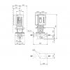Габариты центробежного насоса Grundfos TPE 100-200/2-S BAQE